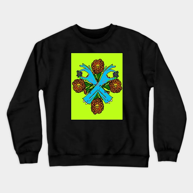 Dead hands and purple kush Crewneck Sweatshirt by Tul-Art